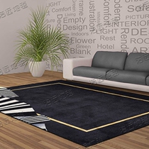 Nordic Light Lavish Black And White American Style Board Room Tea Table Bedroom Bedside Bookroom Bedside Book Room Restaurant Handmade Carpet Custom