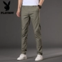 Playboy Quần âu nam mùa xuân Quần mới Bàn chân nam Slim Slim Xu hướng Hàn Quốc Quần nam - 3/4 Jeans quần short kaki