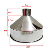 Thickened stainless steel funnel for household large-caliber fuel industry with alcohol leak feeding extra-large oil funnel