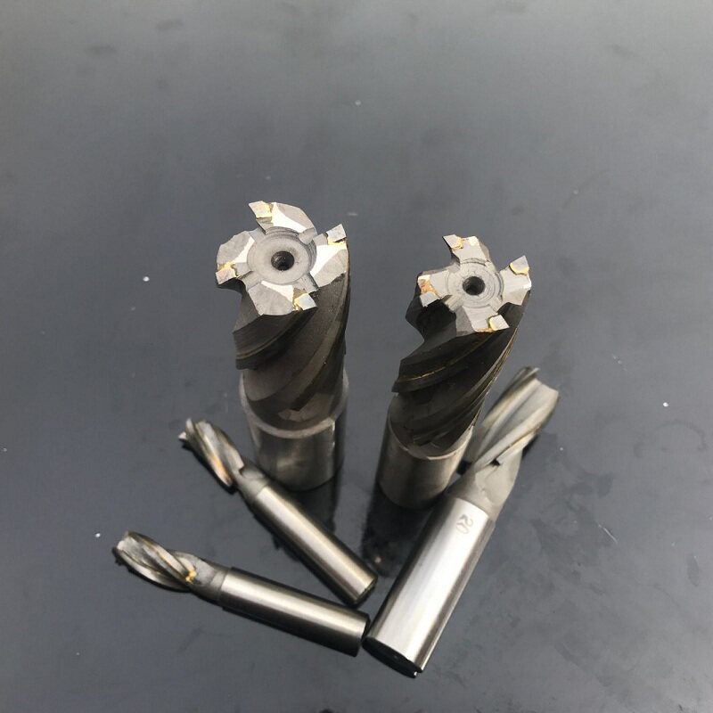 Hard alloy cone shank spiral vertical milling cutter welded inlaid tungsten steel milling cutter taper 20 20 25 30 30 40 3 blades 4 blades
