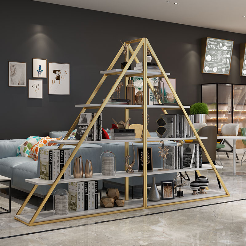 Nordic loft partition rack shelf shoe bag store window display rack office bookshelf shopping mall multi-layer display