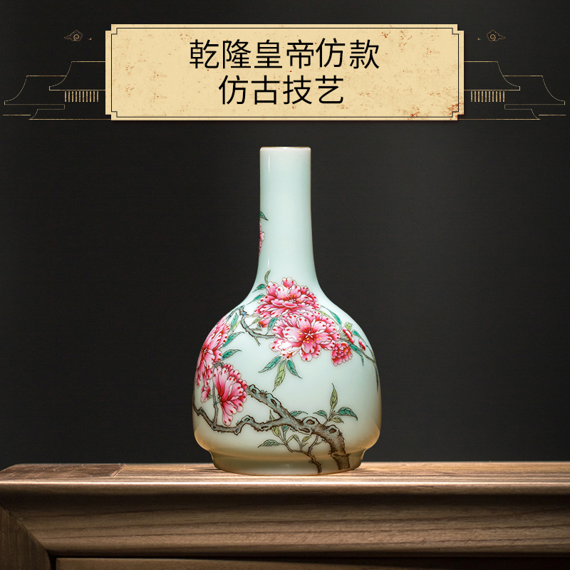 Better sealed up the hand - made floret bottle shadow blue glaze sitting room adornment porcelain jingdezhen ceramics furnishing articles rich ancient frame by hand