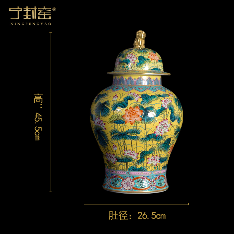 Ning hand - made antique vase seal up with jingdezhen porcelain furnishing articles sitting room of Chinese style of blue and white porcelain acura one hundred and 7-eleven's period