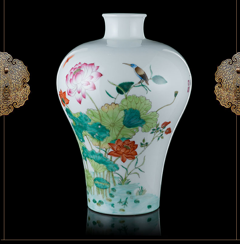 Better sealed up with porcelain of jingdezhen ceramic antique porcelain vase mei bottles of new Chinese style household rich ancient frame is placed in the living room