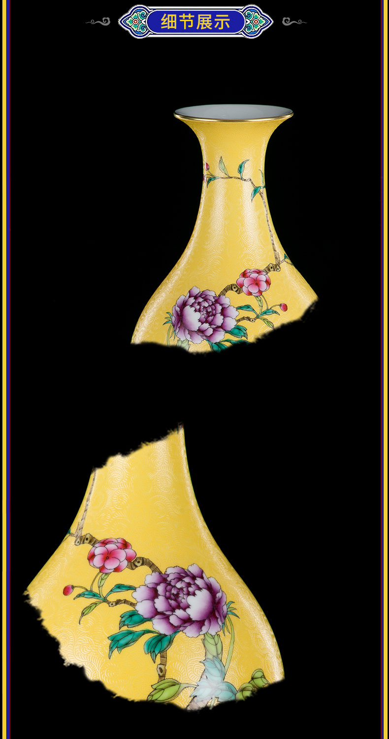 Better sealed up with enamel new Chinese style home furnishing articles of jingdezhen ceramics big vase hand - made porcelain rich ancient frame in the living room