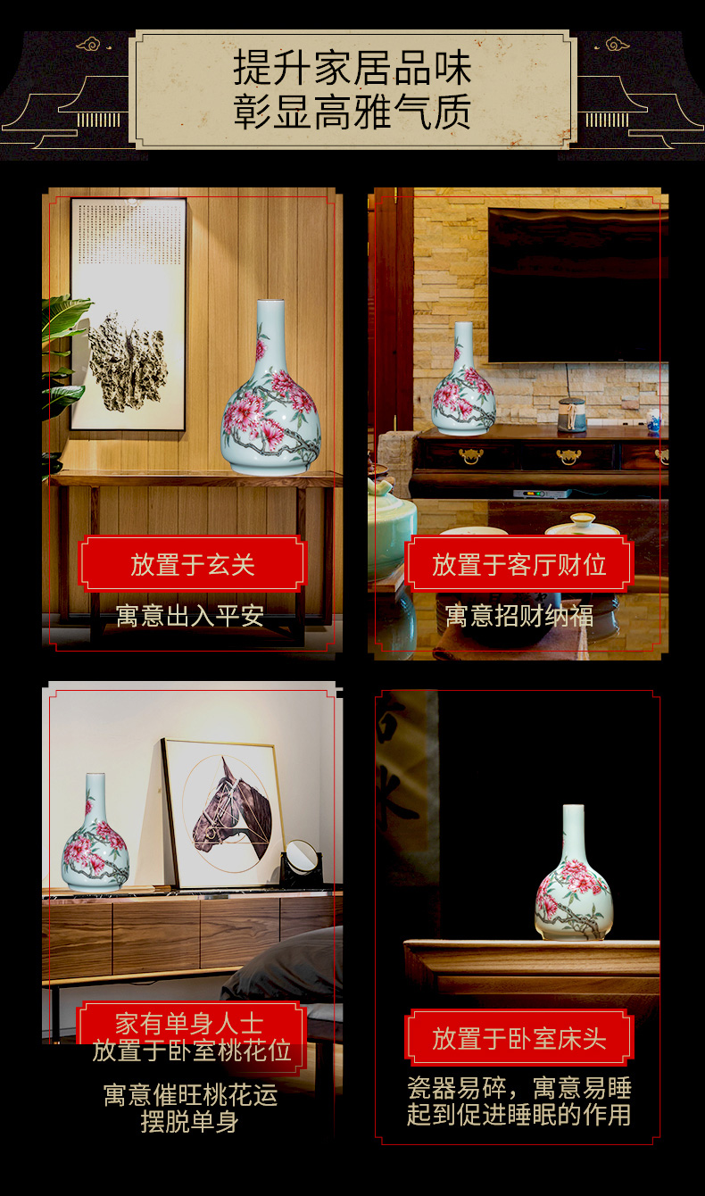 Better sealed up the hand - made floret bottle shadow blue glaze sitting room adornment porcelain jingdezhen ceramics furnishing articles rich ancient frame by hand