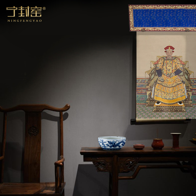 Better sealed up with furnishing articles sitting room of blue and white porcelain jingdezhen ceramic household large porcelain ashtrays Chinese office