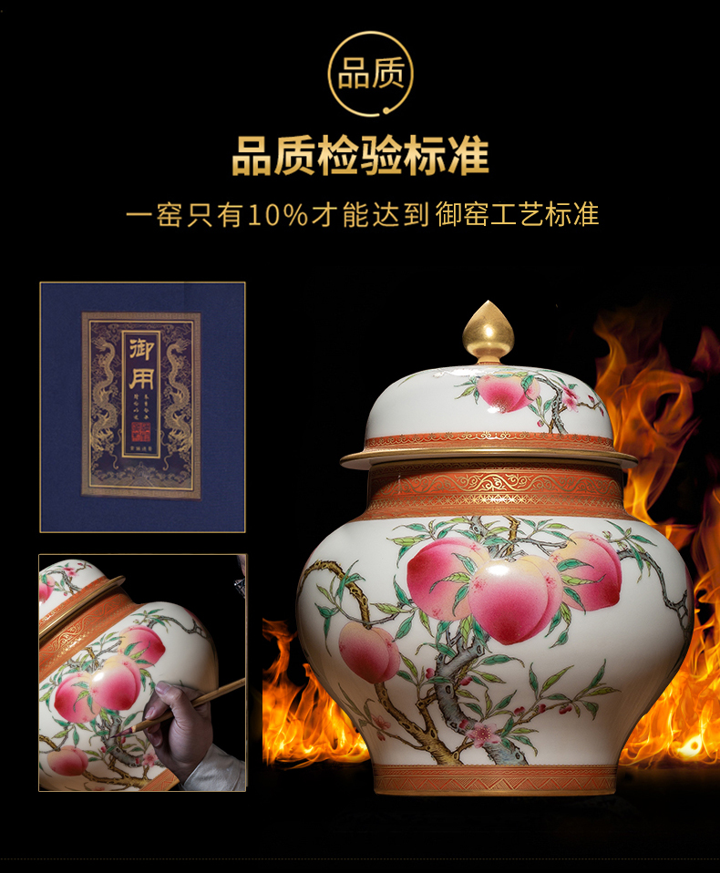 Better sealed up with jingdezhen hand - made large vases, ceramic decorations Chinese blue and white porcelain bottle cap jar of archaize sitting room furnishing articles