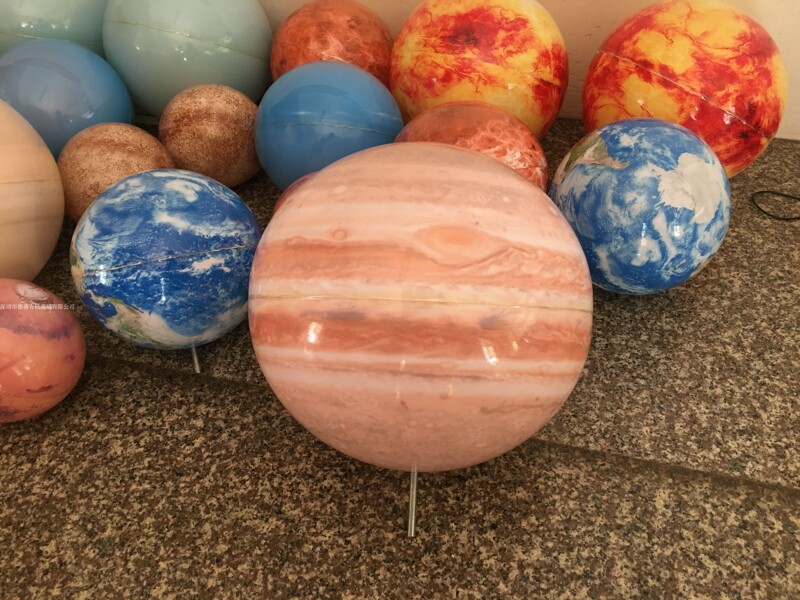 Acrylic Plexiglass Globe Planet Model Hanging Ball Planet Eight Planets Theme Decorative Chandelier
