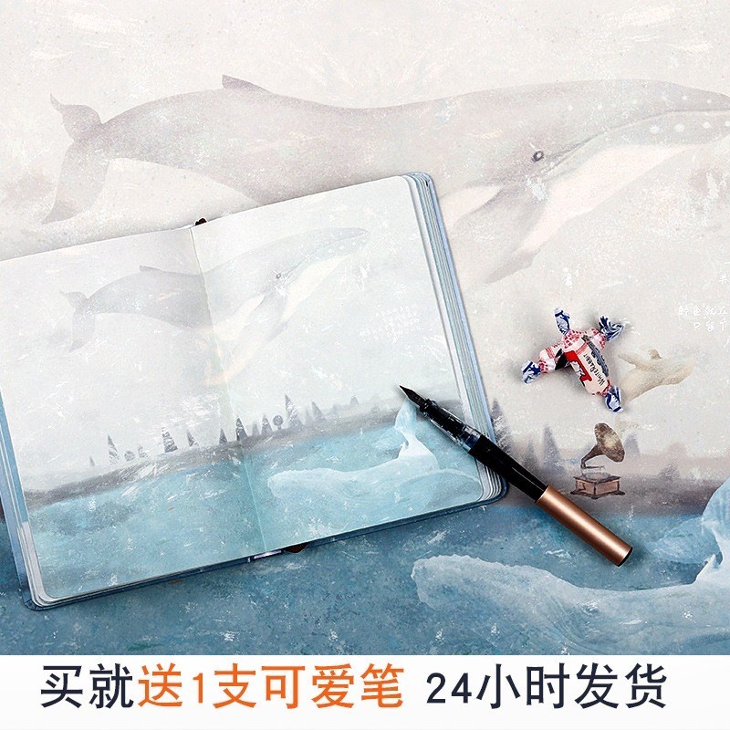 Literary notebooks have illustrated books with beautiful pictures inside Color pages, illustrations, beautiful diaries, handbooks