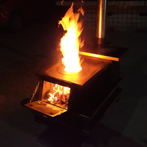 Wood stove household rural thickened indoor firewood small heating stove winter stove real fire winter Tibetan stove