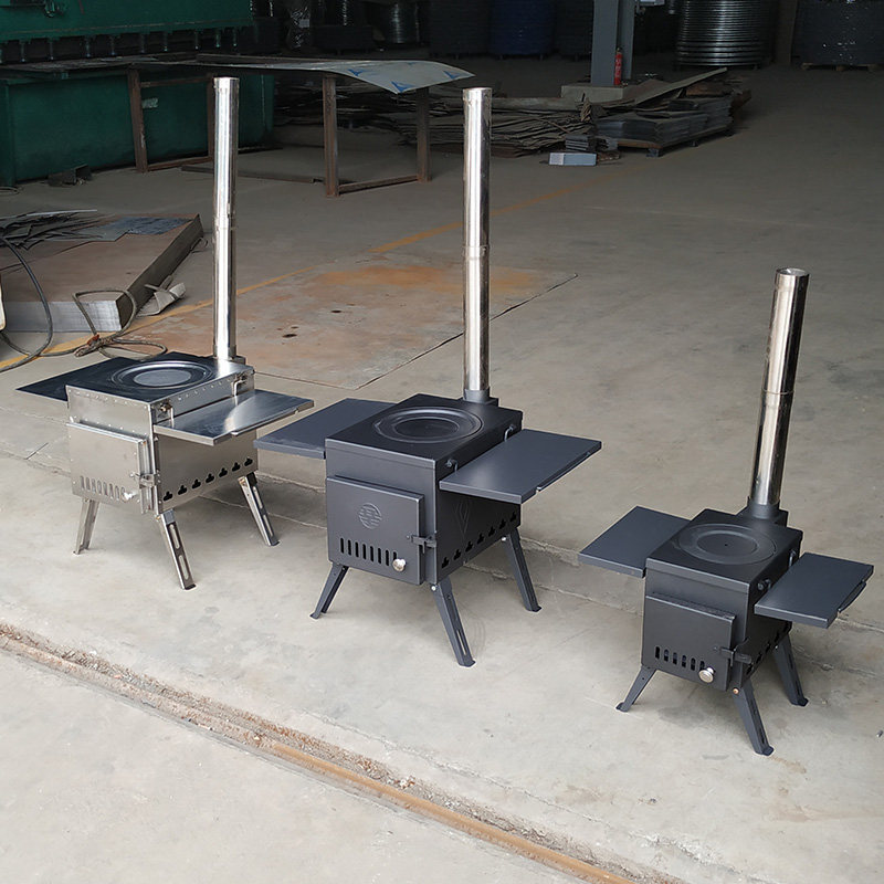 Outdoor wood stove portable picnic equipment camping supplies multifunctional smokeless folding stove picnic stove in the wild