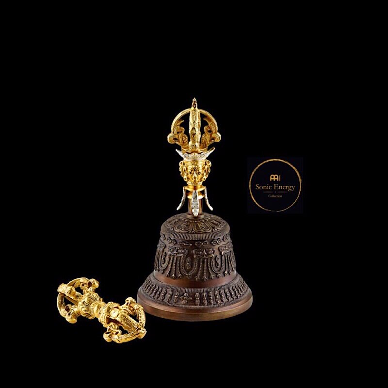 Mergang bell rattle bell Diamond pestle handmade bronze to make German professional sound therapy sound course special