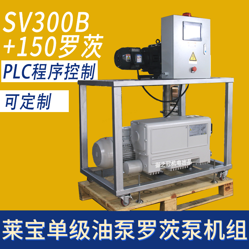 German Leipel vacuum unit SV300B 300 cubic oil pump with 150 Roots pump vacuum pump system