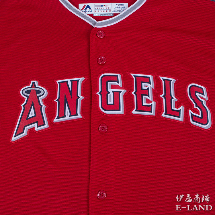 Yi tình yêu cửa hàng MLB đồng phục bóng chày thiên thần đội Angels cha mẹ và con mặc trẻ em mặc các cặp vợ chồng hip-hop thể thao ngắn tay T-Shirt quần áo thể thao