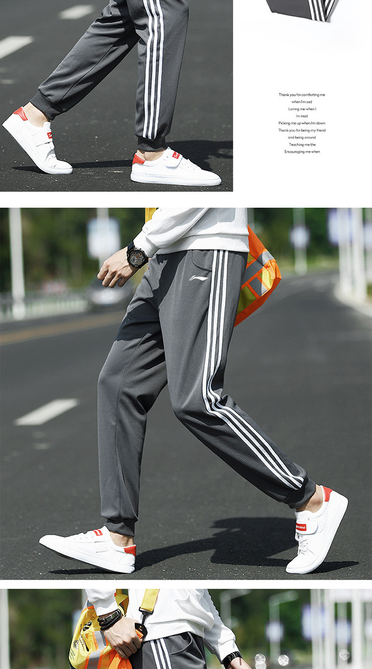 Li Ning 2019 mới thể thao quần âu nam mỏng phần quần xu hướng thẳng xu hướng quần thoáng khí quần chân quần - Quần thể thao quần thun nam thể thao