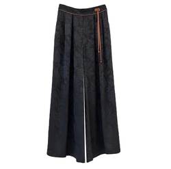 325 Heavy Industry Mulberry Silk Carved Wide Leg Skirts Versatile Classic