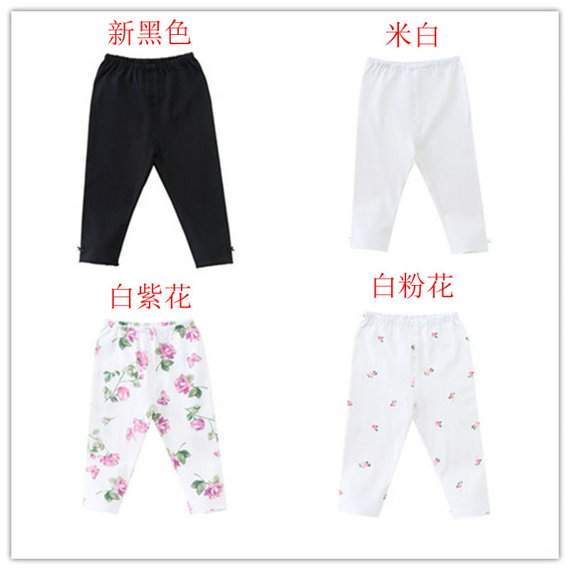 Annai children's clothing girls spring and summer cotton full-waist knitted leggings trousers casual pants XG816539