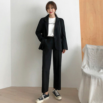 Suit suit womens small interview tooling 2021 spring and autumn new Korean version loose casual hanging suit
