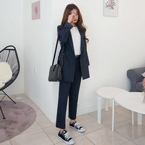Striped suit suit womens 2021 spring and Autumn new loose Korean version of the small suit jacket formal interview tooling