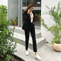 Small blazer womens spring and autumn Korean casual suit suit suit suit dress interview dress heavy texture small suit suit suit suit