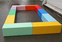 Parent-child paradise Childrens combination stool Early Education Center Playground Indoor soft bag fence Shopping mall soft long chair