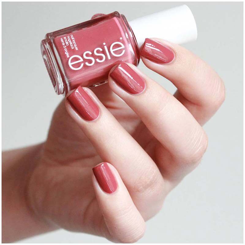 American ESSIE nail polish 727 red brown naked color bean salad cherry blossom fairy lasting