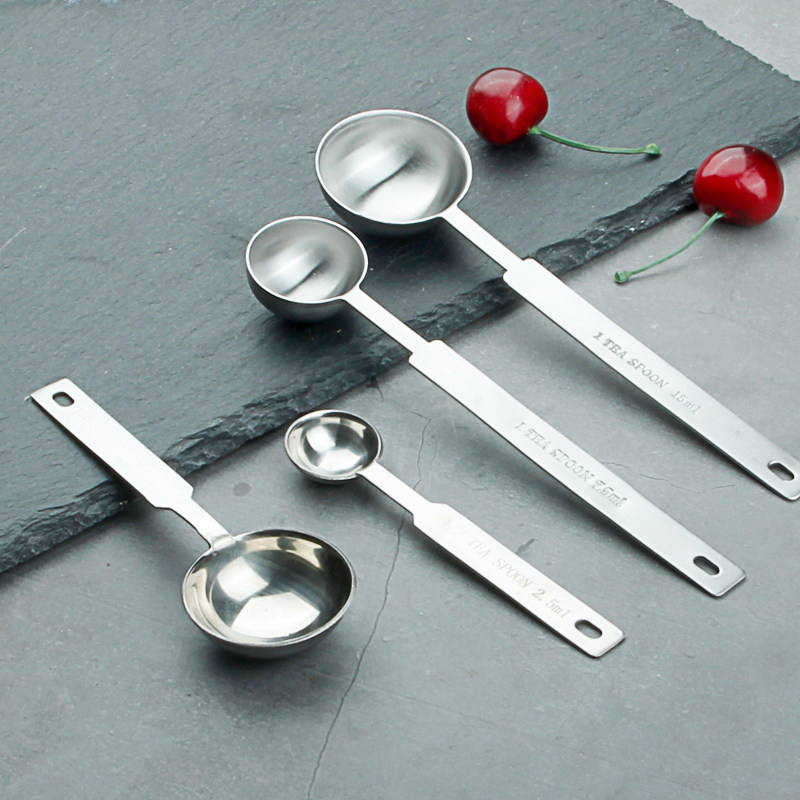 Extension handle stainless steel measuring spoon 5ml seasoning spoon milk powder spoon 10 g spoon baking quantitative spoon kitchen metering spoon