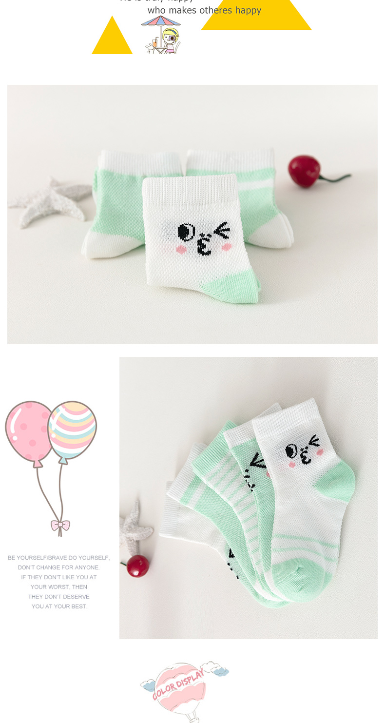 Vớ trẻ em mùa hè phần mỏng cotton sơ sinh baby boy lưới thoáng khí vớ cô gái bé vớ thuyền mùa hè