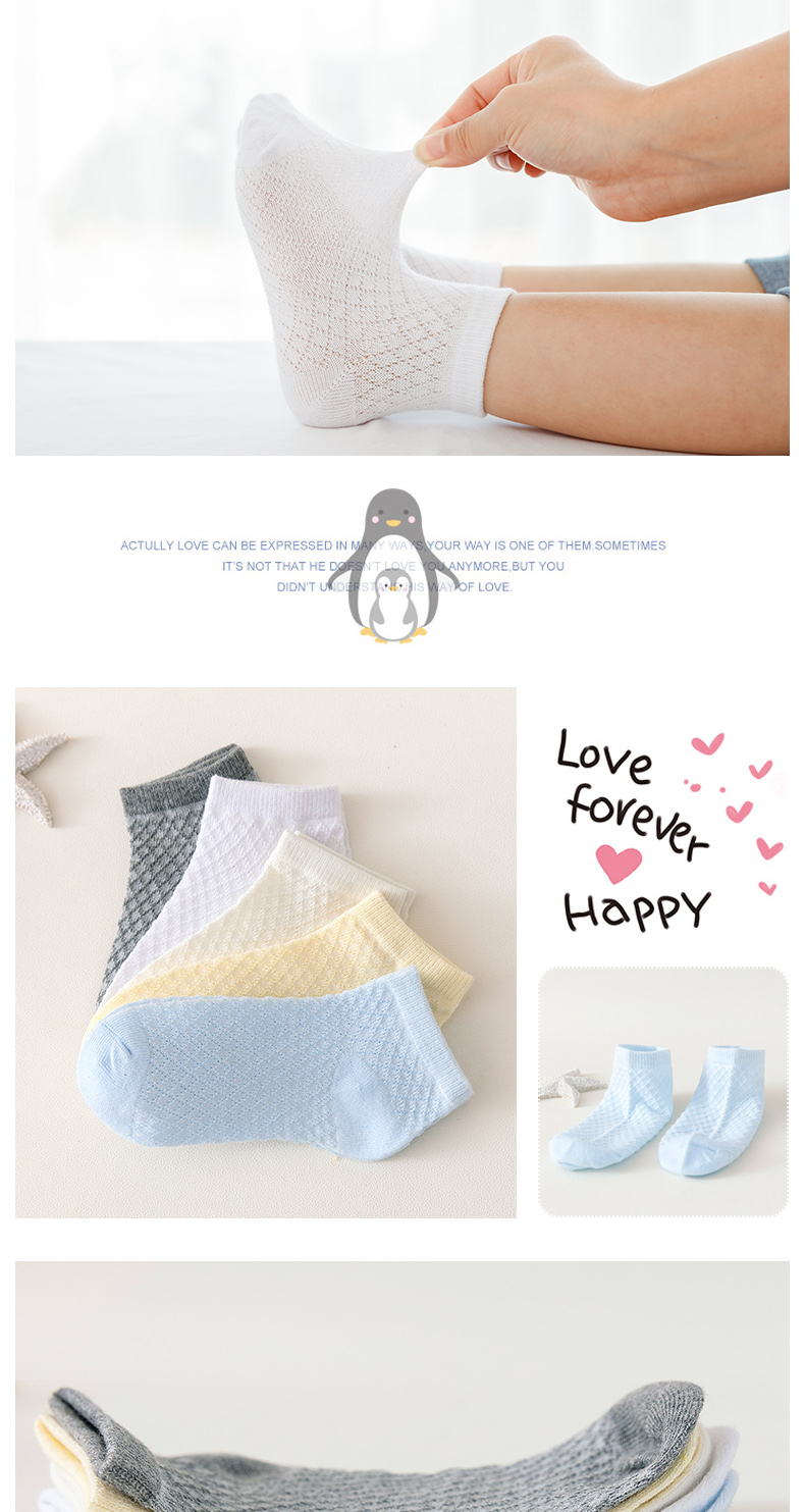 Vớ trẻ em mùa hè phần mỏng cotton sơ sinh baby boy lưới thoáng khí vớ cô gái bé vớ thuyền mùa hè