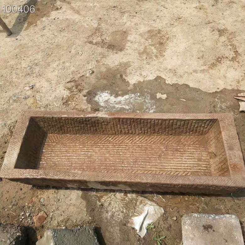 Folklore Old Objects Sandstone Old Stone Trough Fish Tank Sink Flowerpots Fish Fish Basin Old Stone Carved Courtyard Waterscape Retro Decoration