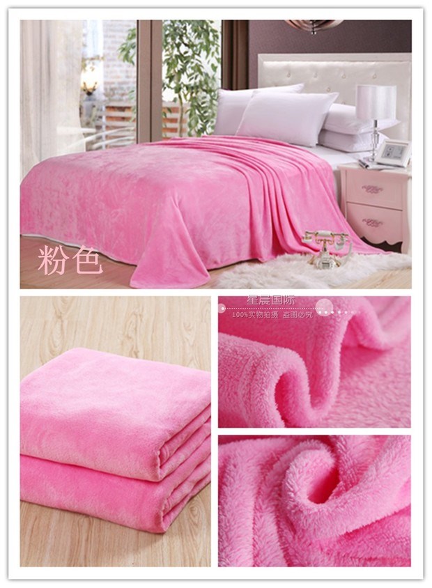 Fale nhung chăn flannel điều hòa chăn chăn giải trí chăn là màu tinh khiết nhung nhung chăn chăn đại hàn