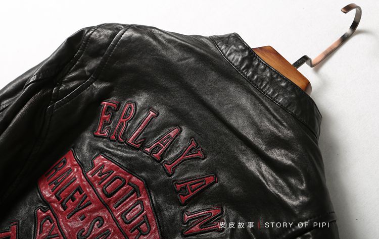 Mùa thu đông mới retro Harley xe máy da nữ da da xe máy những người yêu thích áo khoác da mỏng Hàn Quốc - Quần áo da áo da biker