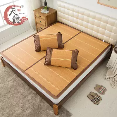 Summer double-sided mat custom 1 2m bed custom folding 1 5 1 8 2m single student dormitory bamboo mat
