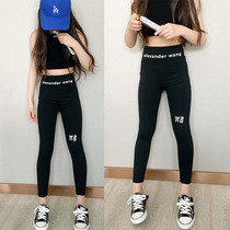 Korean girl shark pants spring and autumn wear all-in-one pants high waist new style stretch leggings tide for big boy girls