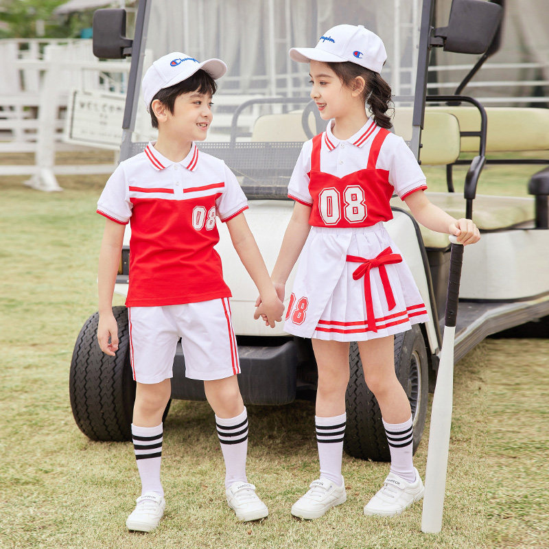 Children's Choir Plays Out of Summer Kindergarten Garden Costume Graduation Photo Clothing Elementary School Children White Dresses Dance Suit