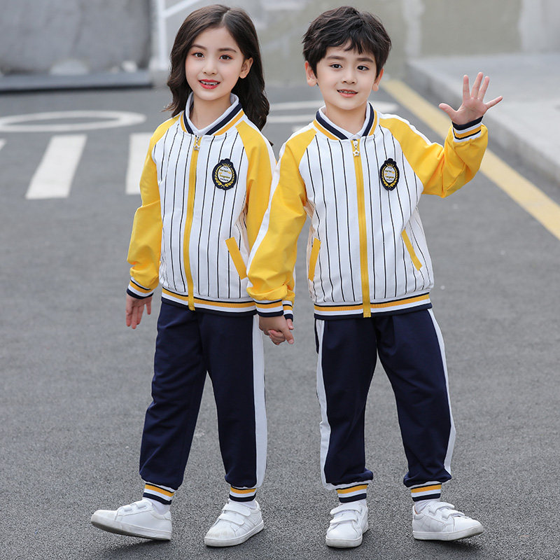 Kindergarten Garden Clothing Spring Autumn Suit Three Sets Teachers Yellow Children Sportswear School Uniforms for Primary School Children