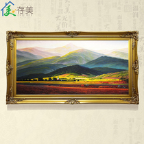 Classical landscape oil painting European style landscape painting hand-painted oil painting living room decoration painting porch corridor mural giant mountain