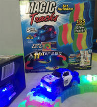  Electric childrens toy car DIY assembly set Childrens rail car Magic Tracks rail car TV