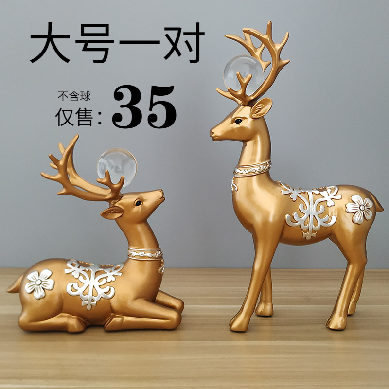 Eurostyle lovers deer TV cabinet Animals swing pieces Living room Wine Cabinet Decorations Furnishing Creative Crafts Gifts Swing Accessories Individuality Gifts