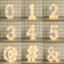 Valentines Day Led Digital English Alphabet Styling Props Table White Party Annual Meeting Birthday Courting White Decorative Lights