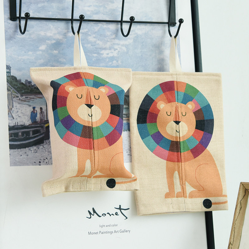 Cartoon cloth hanging tissue bag toilet kitchen living room tissue bag cute tissue box
