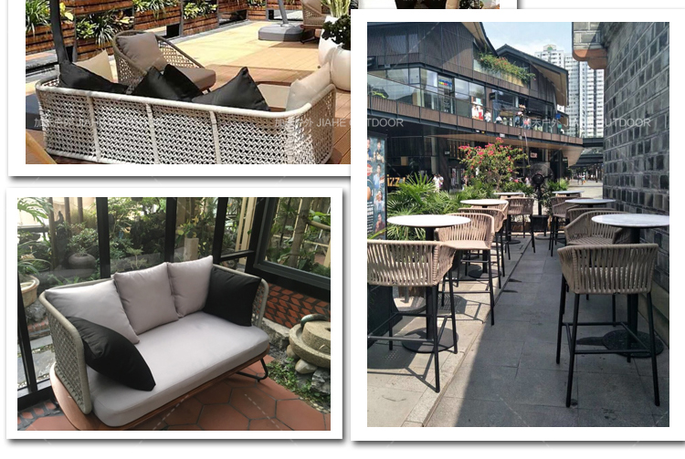 Mây sofa giường mây ngoài trời đồ nội thất phòng mây mây lười ghế cao cấp câu lạc bộ sofa ghế tựa ghế mây - Bàn ghế ngoài trời / sân ghế gỗ ngoài trời