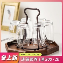 Yajia Japanese creative cup holder tray iron water Cup shelf glass drain shelf upside down household living room