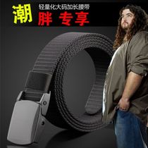 Durable and versatile belt for fat men large size metal-free anti-allergic automatic buckle belt for men outdoor sports extended belt