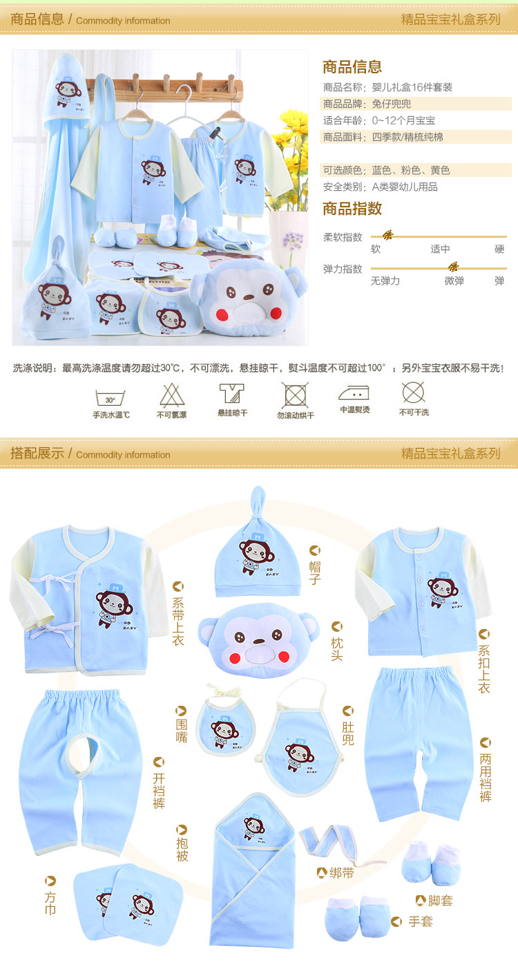 Coffret cadeau pour nouveau-né - Vêtements + Fournitures - Ref 1952346 Image 24