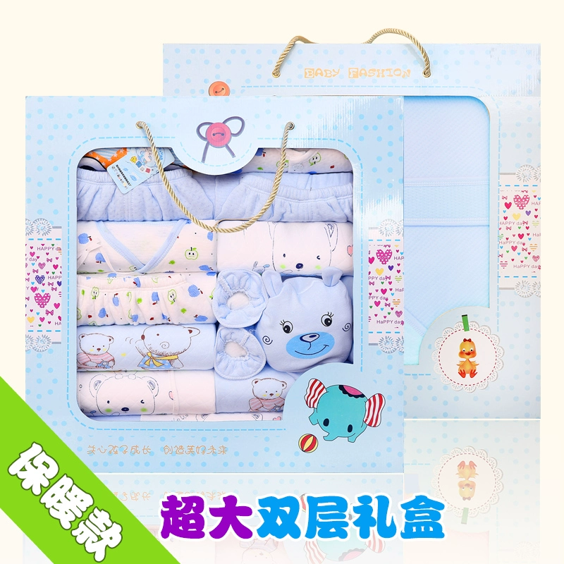 Bộ đồ chơi sơ sinh cotton cho bé đồ lót nhiệt mùa thu và mùa đông Đồ sơ sinh cotton cho bé
