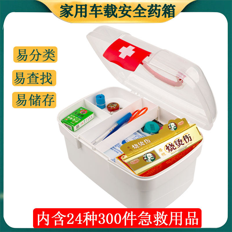 便携应急箱家庭用急救箱收纳盒带药车载全套套装含急救用品药箱