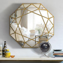 Light luxury wall mirror hanging living room dining room wall decoration pendant creative wall decoration wine cabinet decoration background wall