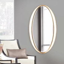 Nordic vanity mirror oval wall-mounted vanity mirror wall bedroom home light luxury bathroom cosmetic mirror